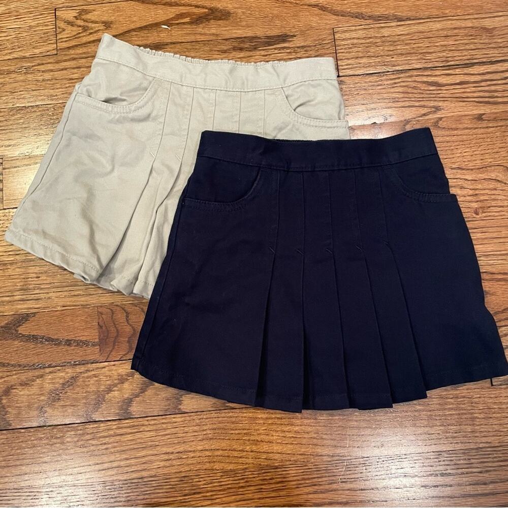 The Children’s Place Pleated Skirt Bundle Navy Blue & Tan Girl’s Size 4